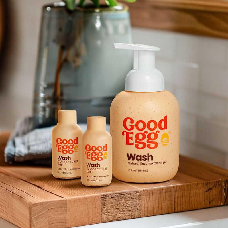 GoodEgg Organic Egg Cleaner Concentrated Refill for Farm Fresh Eggs, Food-Grade, Non-Toxic, Chicken Coop Accessories, Egg Washing Solution, USA-Made Foaming Pump, 2 Pack, As Seen On Shark Tank - Image 3